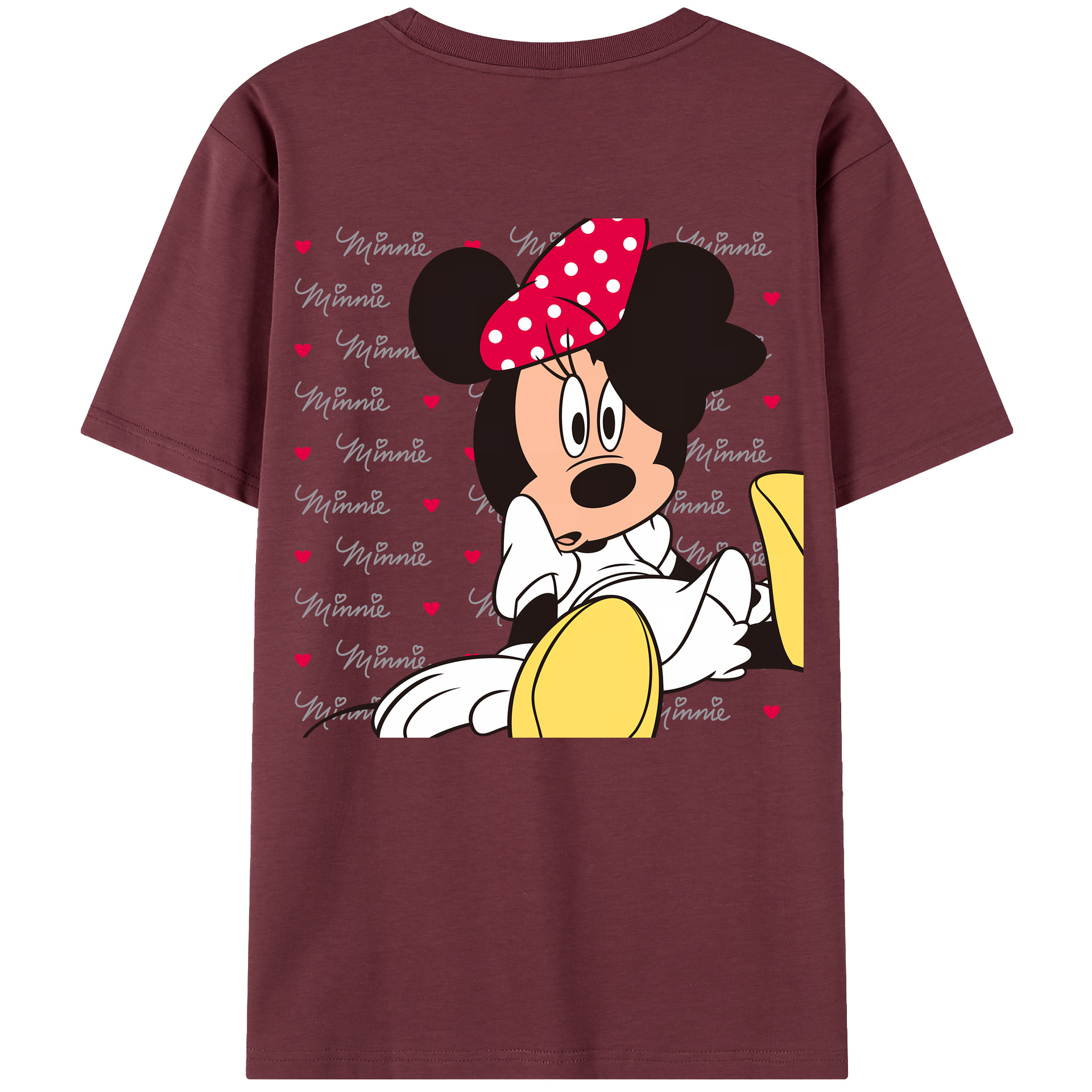 （画像用） ミッキーマウス Mickey Mouse 綿100％半袖Tシャツ（背面プリント）